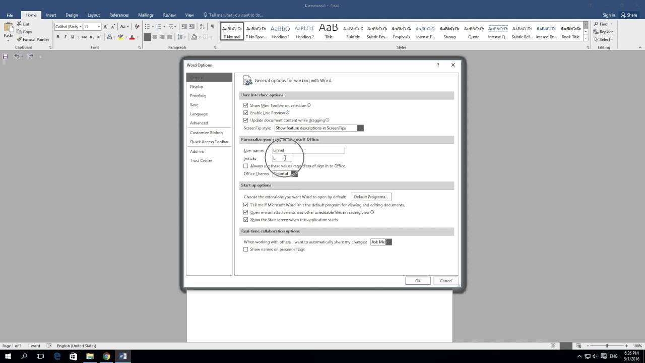 Office 365 word for mac how to change author names